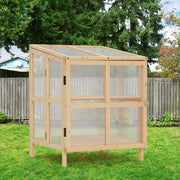 3-Room Tortoise House Habitat with Turf Balcony & 2 Stories, Indoor/Outdoor Wooden Tortoise Enclosure with Ladder, Tray, Openable Roof, Large Reptile Cage