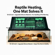 30W Reptile Terrarium Heat Mat with Temperature Control – Waterproof Silicone Heating Pad, UK Plug