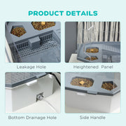 PawHut Turtle Tank Kit, Turtle Aquarium with Basking Platform, Water Pump, Filter Layer Design, Full View Visually Reptile Habitat, Easy to Clean and Change Water, Multi Functional Area