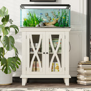 10-15 Gallon Fish Tank Stand, Aquarium Stand with Power Outlets, 198LBS Capacity, Fish Tank Table with Storage Cabinet and Drawer, Aquarium Table for Reptile Terrarium Stand