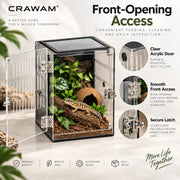 Custom Acrylic Reptile Enclosure with Aluminum Mesh Top