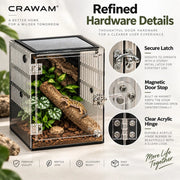 Custom Acrylic Reptile Enclosure with Aluminum Mesh Top