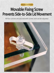 Anti-Jump Fish Tank Cover Clear Acrylic Protective Shield 5mm