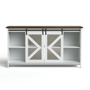 Metal Aquarium Stand with Cabinet for Fish Tank Accessories Storage, 80 Gallon, Turtle/ Reptile Terrariums, White, 58.9'' L x 19.7'' W x 32.6'' H.
